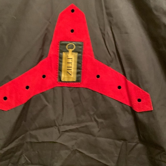 NWOT Men's Authentic ZILLI Black Red Suede Garment Travel/Weekend Bag - Picture 3 of 9